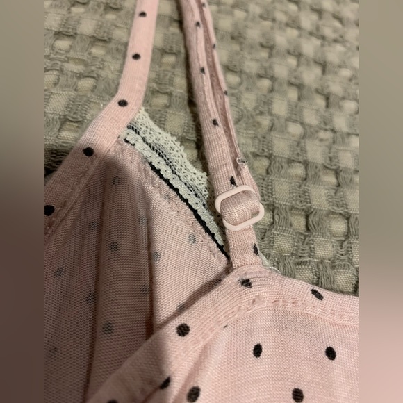 Apt 9 Intimate Light Pink w/ Black Polkadots Summer Nightie - Size: Large - Picture 6 of 6